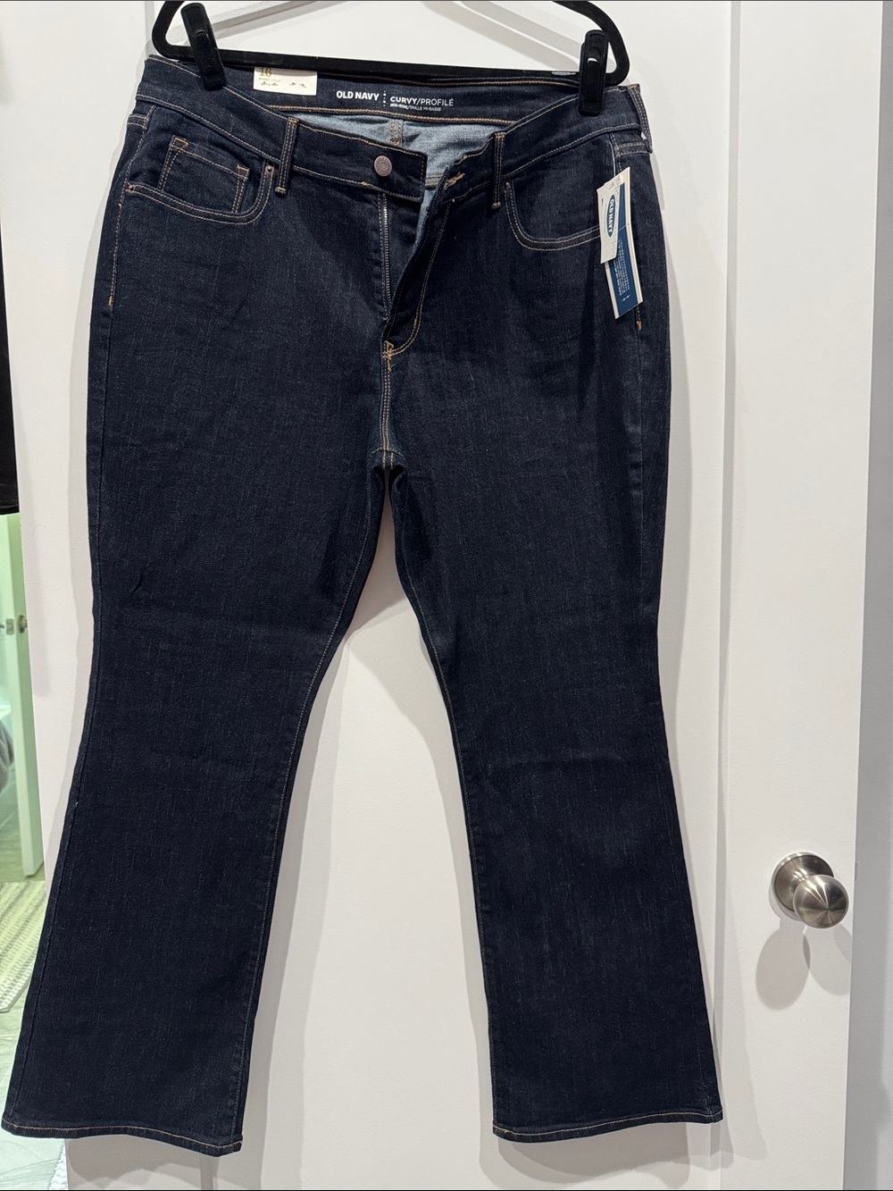Old Navy Dark Indigo Flare Jeans - Curvy Fit